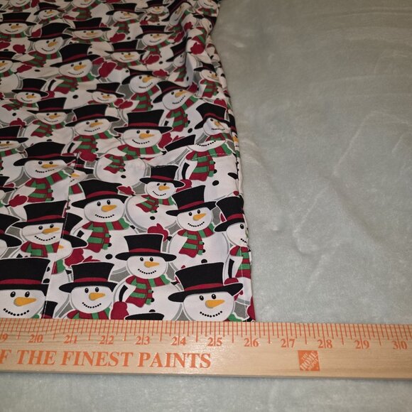 Snowman Print V-Neck Scrub Top 2X By Serene Uniforms - Picture 9 of 11